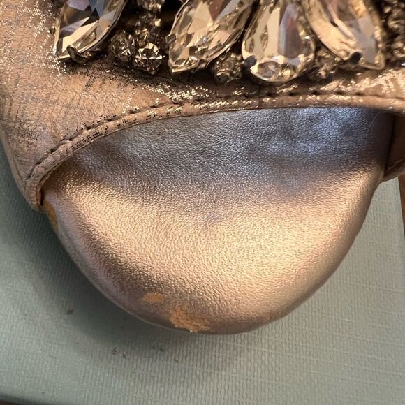 ANTONIO MELANI Estah Silver wedge Heels with Crystal Accents. Size 9 M. - Picture 6 of 12